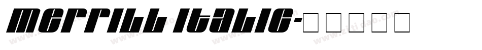 Merrill Italic字体转换